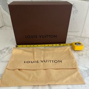 LOUIS VUITTON BOX & DUST BAG - box in very good condition. 14” x 10” AUTHENTIC